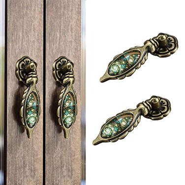 CcHhyyt Drop Pendant Knobs Zinc Alloy Cabinet Pulls Furniture Knobs Starry Pattern Cupboard Handle Drawer Pulls Solid Metal Kitchen Hardware Handles for Cabinet Drawer Wardrobe 2pcsSet