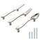 AchNau CENGOOD 3Pack Cabinet Pulls Spoon Knife Fork Shape Door Handles Hole Center 3 Silver