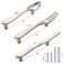AchNau CENGOOD 3Pack Cabinet Pulls Spoon Knife Fork Shape Door Handles Hole Center 3 Silver
