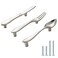 AchNau CENGOOD 3Pack Cabinet Pulls Spoon Knife Fork Shape Door Handles Hole Center 3 Silver