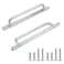 Chinflly Door Handle 2 Pcs Heavy Duty Stainless Steel Push Door Gate Pulls Cabinet Handle with Mounting Screws Silve 882x075