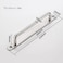 Chinflly Door Handle 2 Pcs Heavy Duty Stainless Steel Push Door Gate Pulls Cabinet Handle with Mounting Screws Silve 882x075