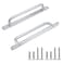 Chinflly Door Handle 2 Pcs Heavy Duty Stainless Steel Push Door Gate Pulls Cabinet Handle with Mounting Screws Silve 882x075