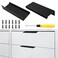 Cionyce 12 Pack Hidden Cabinet Pulls 31580mm Finger Edge Pulls Matte Black Concealed Handles Aluminum Dresser Tab Pull for WardrobeCupboardKitchen