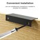 Cionyce 12 Pack Hidden Cabinet Pulls 31580mm Finger Edge Pulls Matte Black Concealed Handles Aluminum Dresser Tab Pull for WardrobeCupboardKitchen