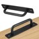 Cionyce 2 Pack Barn Door Pulls 5 inch Garage Handles Long Base Handle Pull for Shed Gate with Mounting Screws128mm2 Pack