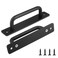 Cionyce 2 Pack Barn Door Pulls 5 inch Garage Handles Long Base Handle Pull for Shed Gate with Mounting Screws128mm2 Pack