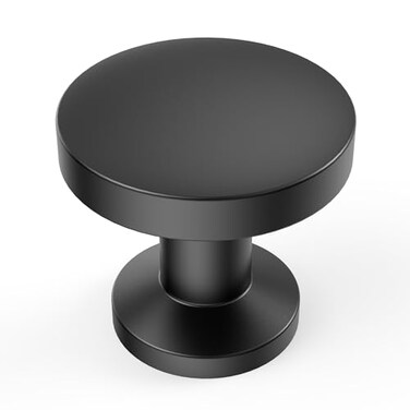 Coinkoly 10 Pack 115Inch30mm Cabinet Knobs Black Matte Kitchen Cabinet Knobs for Dresser Kitchen Drawers Pulls Black Hardware for Cabinets