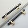 Coinkoly 10 Pack 5 Inch128mm Matte Black and Gold Cabinet Pulls Kitchen Cabinet Handles Matte Black and Gold Drawer Hardware for Cabinets
