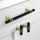 Coinkoly 10 Pack 5 Inch128mm Matte Black and Gold Cabinet Pulls Kitchen Cabinet Handles Matte Black and Gold Drawer Hardware for Cabinets