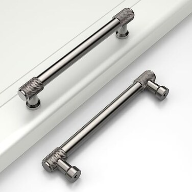 Coinkoly 10 Pack 5128mm Brushed Satin Nickel Cabinet Pulls Knurled Kitchen Cabinet Handles Drawer Pulls Cupboard Hardware for Cabinets
