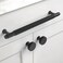 Coinkoly 10 Pack 712192mm Matte Black Cabinet Pulls Knurled Kitchen Cabinet Handles Drawer Pulls Cupboard Hardware for Cabinets