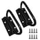 CORGRE Furniture Handles Aviation Transport Box Handles Chest HandleBlack 2 Pack
