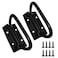 CORGRE Furniture Handles Aviation Transport Box Handles Chest HandleBlack 2 Pack