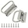 CORGRE Furniture Pulls Chest Hardware Handles Wooden Case Pulls Folding Pull Handle 2 Pack Nickel Plated