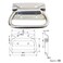 CORGRE Furniture Pulls Chest Hardware Handles Wooden Case Pulls Folding Pull Handle 2 Pack Nickel Plated