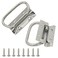 CORGRE Furniture Pulls Chest Hardware Handles Wooden Case Pulls Folding Pull Handle 2 Pack Nickel Plated