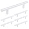 Coshar 6Pcs Hole Cneter 38 Cabinet Pulls Flat White Drawer Pulls Cabinet Handles Stainless Steel T Bar Pulls Kitchen Hardware Total Length 6