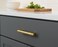 Cosmas 10 Pack 16135BB Brushed Brass Contemporary Bar Cabinet Handle Pull 312 Inch 89mm Hole Centers