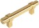 Cosmas 10 Pack 16135BB Brushed Brass Contemporary Bar Cabinet Handle Pull 312 Inch 89mm Hole Centers