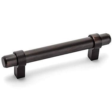 Cosmas 10 Pack 1614ORB Oil Rubbed Bronze Contemporary Bar Cabinet Handle Pull 4 Hole Centers