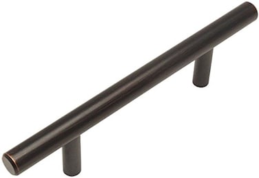 Cosmas 25 Pack 404030ORB Oil Rubbed Bronze Solid Steel Construction 38 Inch Slim Line Euro Style Cabinet Hardware Bar Pull 3 Inch 76mm Hole Centers