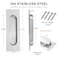 CozyTower 472 Inch Recessed Flush Finger Pulls for Closet Door Kitchen Cabinet Small Sliding Cupboard Door Handle Brushed Stainless Steel Rectangular Hardware 2 Pack
