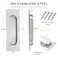 CozyTower 472 Inch Recessed Flush Finger Pulls for Closet Door Kitchen Cabinet Small Sliding Cupboard Door Handle Brushed Stainless Steel Rectangular Hardware 2 Pack