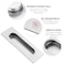 CozyTower 472 Inch Recessed Flush Finger Pulls for Closet Door Kitchen Cabinet Small Sliding Cupboard Door Handle Brushed Stainless Steel Rectangular Hardware 2 Pack