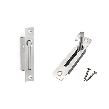Dontay Pocket Door HandlesStainless Steel 304 Edge PullHidden Handle HardwareFlush Mount Sliding Door Pull for Bathroom CabinetsDrawers1Silvery