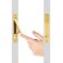 Dontay Pocket Door HandlesStainless Steel 304 Edge PullsHidden Handle HardwareFlush Mount Sliding Doors Pull for Bathroom CabinetsDrawers1Satin Brass