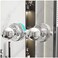 EHERDM 2PCS Suction Cup Door Knobs Powerful Glass Mirror Handle for Bathroom Removable Round Suction Cup Handle for Doors and Drawers Transparent