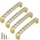 ESreake 4 Pack Gold U Shape Crystal Glass Rhinestone Cabinet Pulls Knobs HandlesModern Decorated Shiny Dresser Drawer Konbs Pulls Handles for Cupboard Wardrobe Dresser 4 Pack 38 Hole Centers