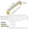 ESreake 4 Pack Gold U Shape Crystal Glass Rhinestone Cabinet Pulls Knobs HandlesModern Decorated Shiny Dresser Drawer Konbs Pulls Handles for Cupboard Wardrobe Dresser 4 Pack 38 Hole Centers