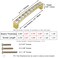 ESreake 4 Pack Gold U Shape Crystal Glass Rhinestone Cabinet Pulls Knobs HandlesModern Decorated Shiny Dresser Drawer Konbs Pulls Handles for Cupboard Wardrobe Dresser 4 Pack 38 Hole Centers