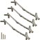 ESreake 4Pcs Large Vintage Tree Twig Branch Cabinet Knobs Pulls HandlesZinc Alloy Drawer Pull Handle for Farmhouse Cabin Mountain House Kitchen Cupboard 4 Pack Hole Distance 5 Ancient Silver