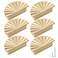 ESreake 6 Pack Semicircle Sunflower Brushed Gold Cabinet PullsBrass Drawer Handles KnobsHalf Round Kitchen Cabinet HandlesFinger Edge Pulls Knobs with Screws 6 Brushed Gold 25 Hole Center