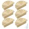 ESreake 6 Pack Semicircle Sunflower Brushed Gold Cabinet PullsBrass Drawer Handles KnobsHalf Round Kitchen Cabinet HandlesFinger Edge Pulls Knobs with Screws 6 Brushed Gold 25 Hole Center