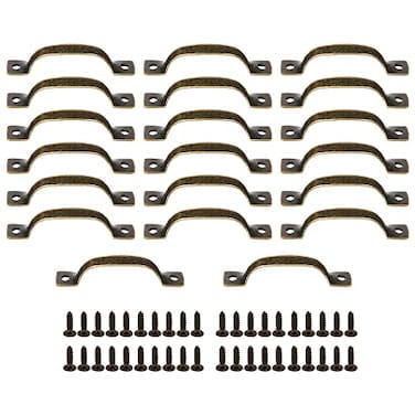Etfbuy 20PCS Antique Bronze Gate Iron Hardware Vintage Farmhouse Cabinet Handles Retro Drawer Pulls