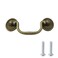 Faotup 2Pcs Vintage Cabinet Pulls Drop Bail Pull Handles Drawer Pull with Bail Antique Bronze Cabinet Drawer Handles with Mounting Screws 445x185LxW