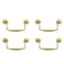 FarBoat 4 Sets 81mm32 Hole Spacing Antique Style Bail Handle Decorative Drawer Pulls for Woodenbox Case Drawer Cabinet Door Jewerlybox Gold