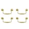 FarBoat 4 Sets 81mm32 Hole Spacing Antique Style Bail Handle Decorative Drawer Pulls for Woodenbox Case Drawer Cabinet Door Jewerlybox Gold
