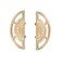 FAYZSOWSR 2PCS Cabinet Pulls Dresser Pulls Brushed Gold Zinc Closet Pull Chinese Semi Circular Pair Cabinet Pull 13inch 25inch Hole Pitch for Drawer Cabinets Door 32mm Hole Center