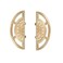 FAYZSOWSR 2PCS Cabinet Pulls Dresser Pulls Brushed Gold Zinc Closet Pull Chinese Semi Circular Pair Cabinet Pull 13inch 25inch Hole Pitch for Drawer Cabinets Door 32mm Hole Center