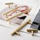 FLIRABBIT Polished Brass Cabinet Pulls 2 Pack Modern Gold Cupboard Drawer Hardware for Bathroom Kitchen Solid Brass Dresser 2 3 Inch76mm Hole Centers