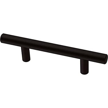 Franklin Brass 10Pack Matte Black Cabinet Handles 3 Inch Hole Center Modern Pulls for Drawers Kitchen Cabinet Door Dressers Solid Bar