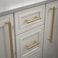 Franklin Brass 1Pack Satin Gold Cabinet Handles 12 Inch Hole Center Casual Pulls for Drawers Kitchen Cabinet Door Dressers Oversized