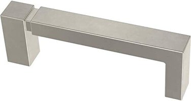 Franklin Brass Asymmetric Notched Cabinet Pull Nickel 3 in 76 mm Drawer Handle 10 Pack P40822KSNC