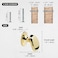 FURFITT 4 Pack Cabinet Knobs Polished Gold Solid Zinc Alloy Polished Brass Pulls for Dresser Drawers Shiny Gold Kitchen Cupboard Bathroom Furniture Hardware