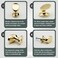 FURFITT 4 Pack Cabinet Knobs Polished Gold Solid Zinc Alloy Polished Brass Pulls for Dresser Drawers Shiny Gold Kitchen Cupboard Bathroom Furniture Hardware